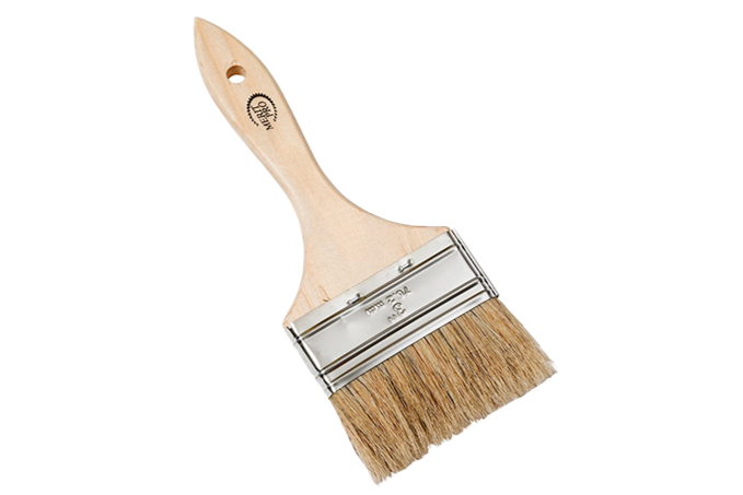 3" White Bristle Chip Brush
