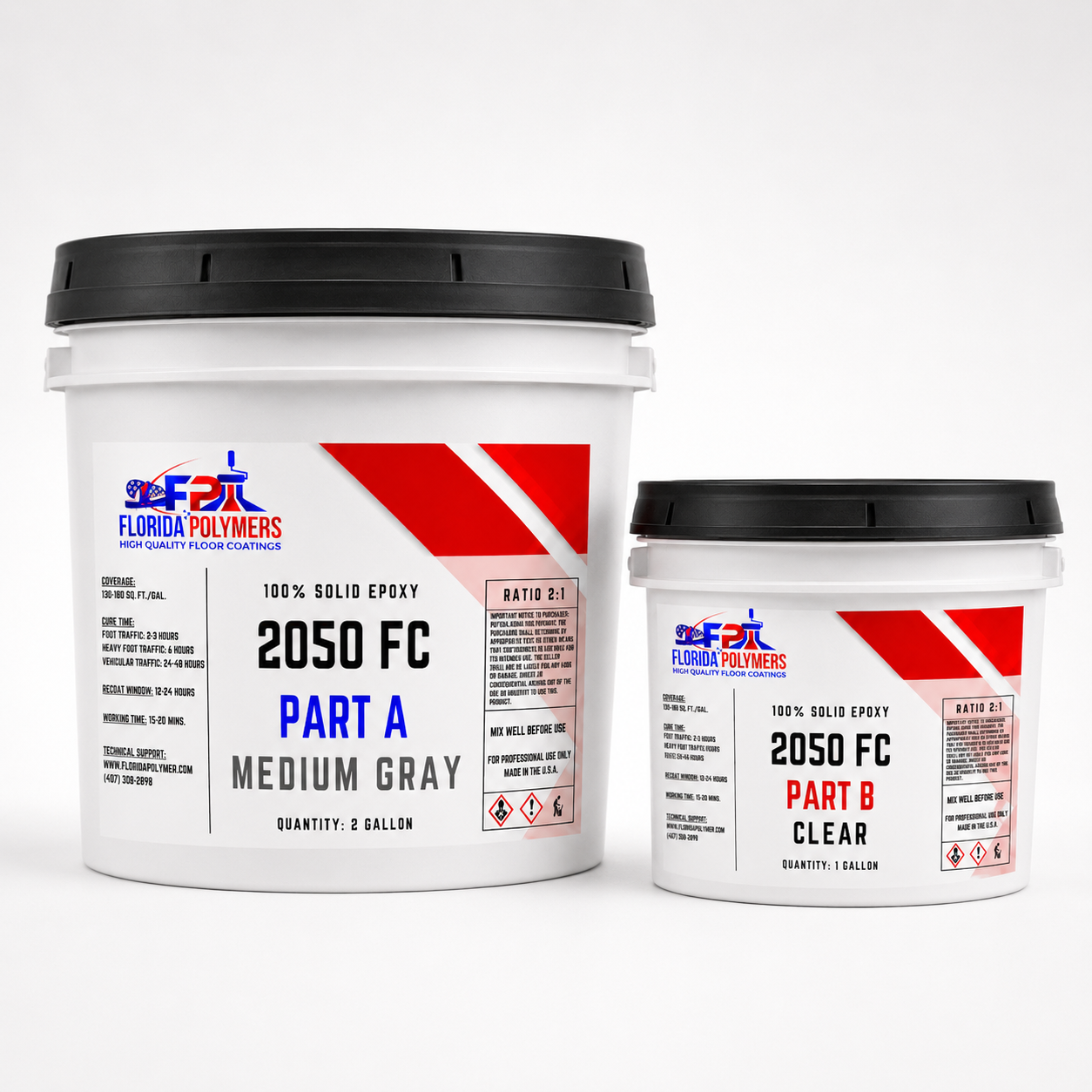 100% SOLID EPOXY 2050 FAST CURE - MEDIUM GRAY