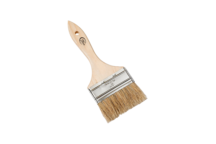 3" White Bristle Chip Brush