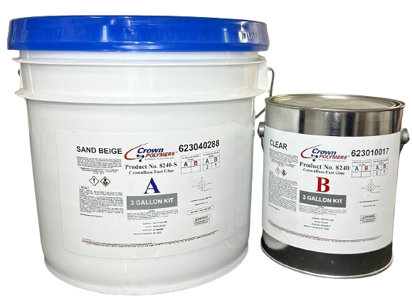 CrownBase Fast Glue 8240 Sand Beige 15 Gal Kit