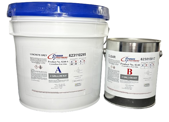 CrownBase Fast Glue 8240 Concrete Gray 15 Gal Kit