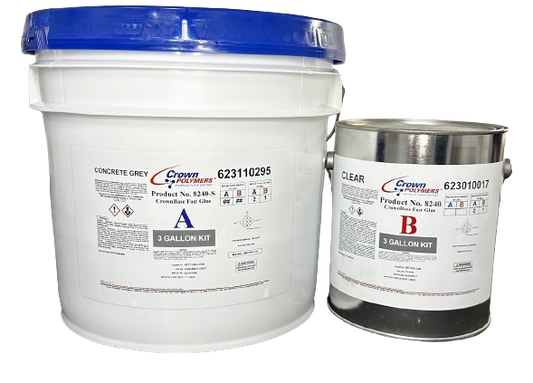 CrownBase Fast Glue 8240 Concrete Gray 15 Gal Kit